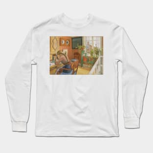 Letter-Writing by Carl Larsson Long Sleeve T-Shirt